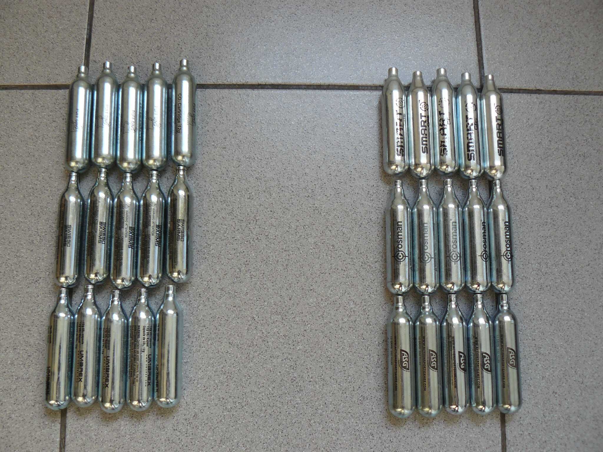 5 Capsule CO2 12g Multibrand Pentru Arme Airsoft/Arme Cu Aer Comprimat
