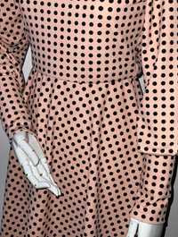 Rochie roz cu buline negre