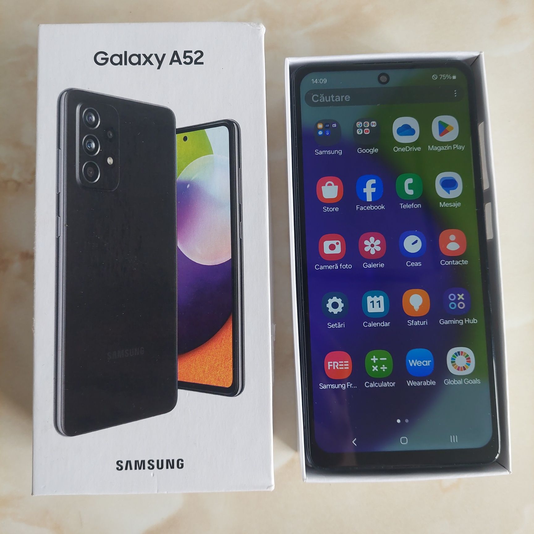 Vând Samsung Galaxy A52 White de 128Gb la cutie [cu 3 probleme]