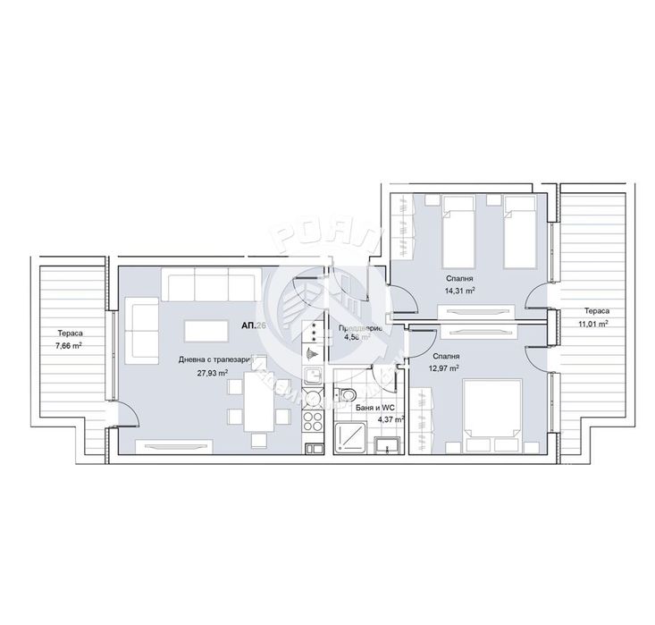 Продава се Тристаен апартамент в Пловдив, Христо Смирненски - 111 кв.м за 1711 €/кв.м - Снимка #9