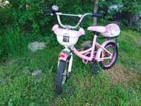 Детско колело/велосипед за момиче 14 цола със спомагателни гуми