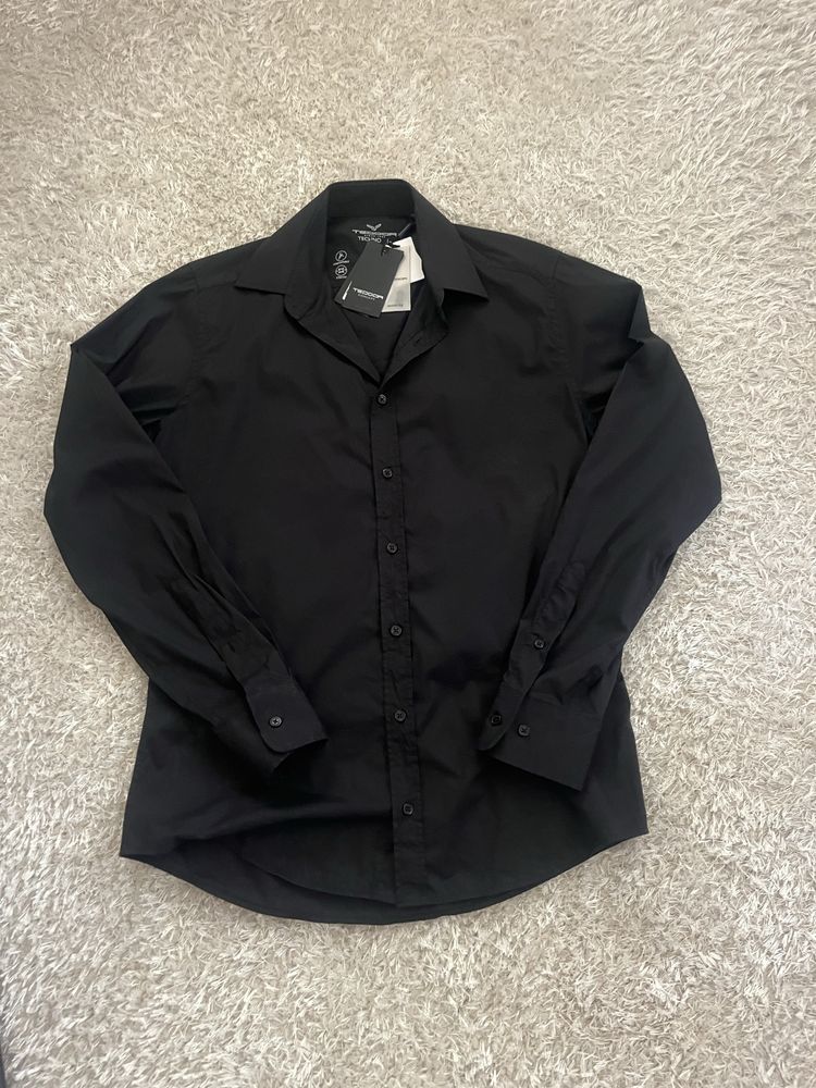 TEODOR Techno Shirt черна мъжка риза New Season