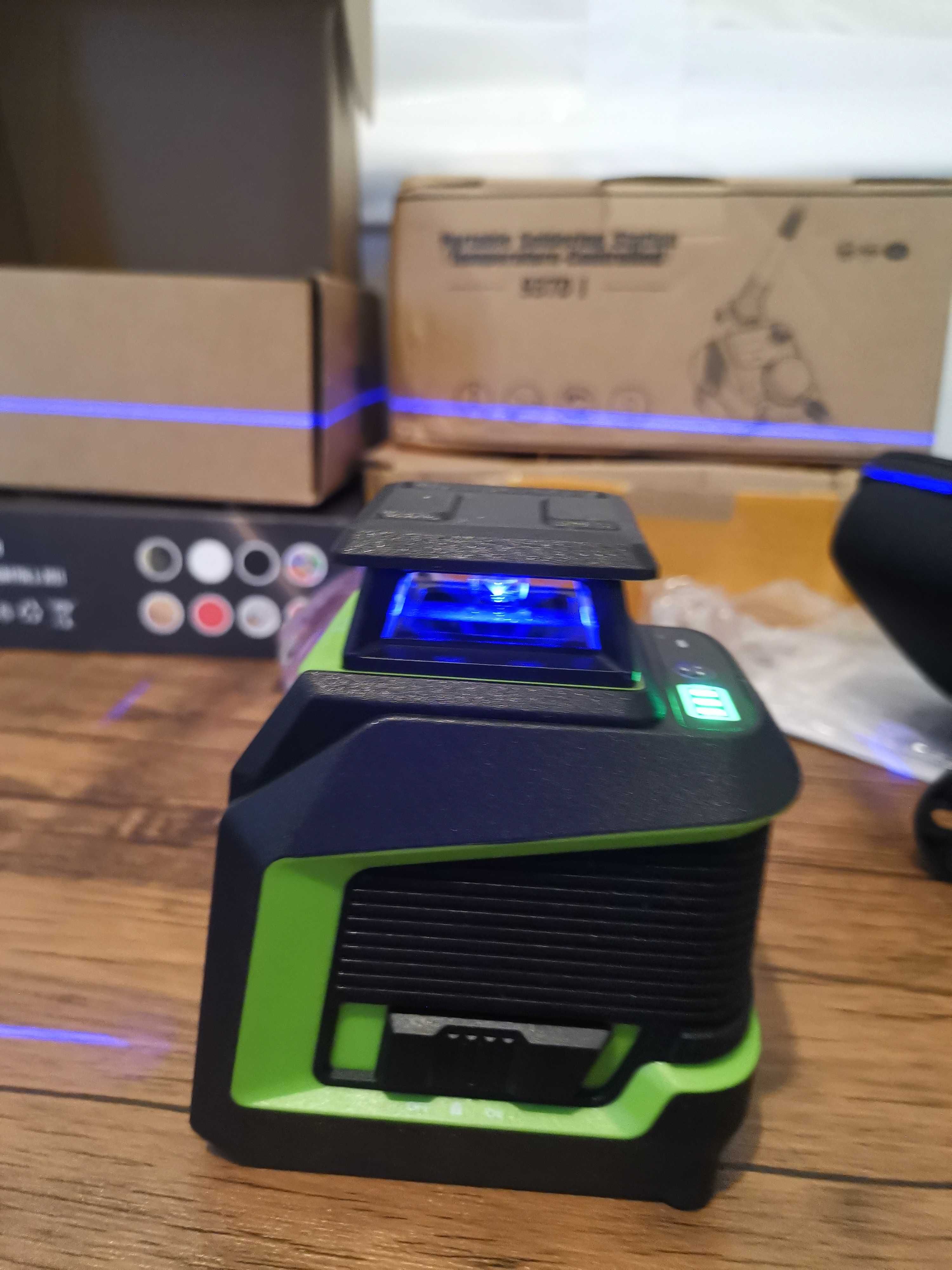 Nivela laser Huepar 360 grade laser violet cu acumulator