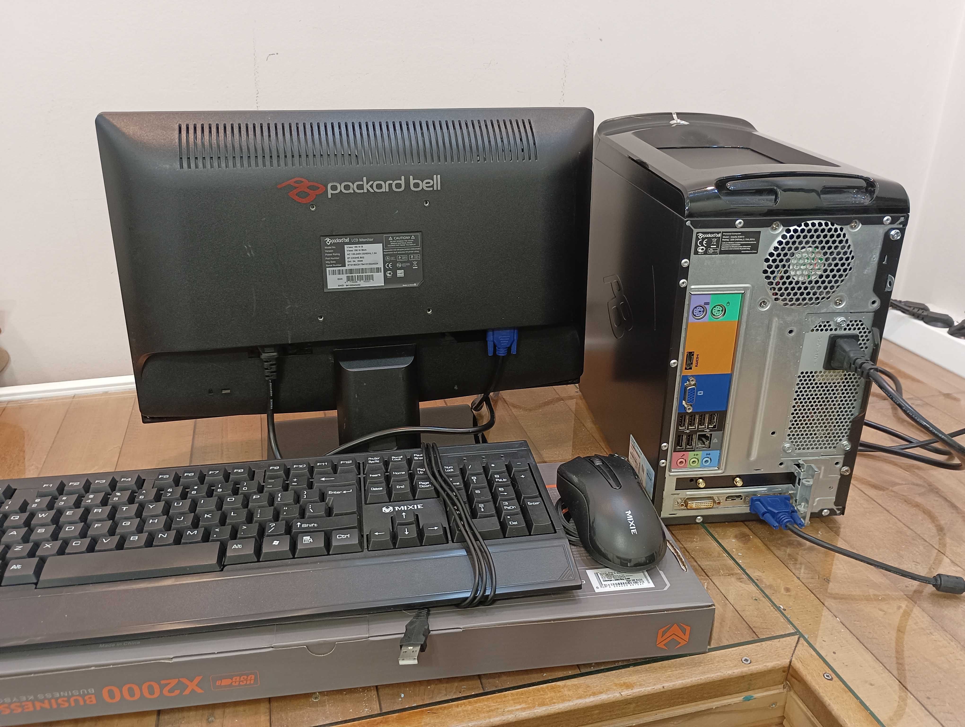 Компютър Packard Bell iMedia S3810 монитор , клавиатура и мишка