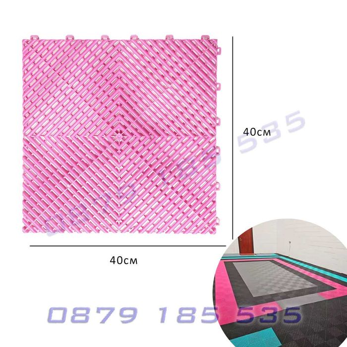 PVC модулна подова настилка гараж квадратна плочка