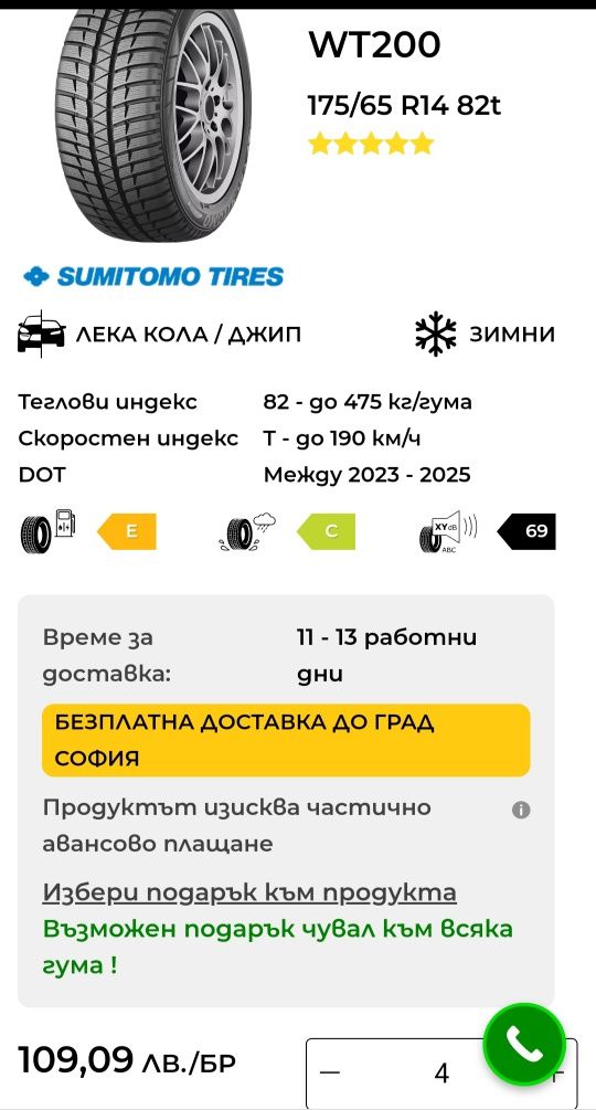 Гуми с джанти 14"
