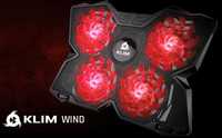 Cooler laptop KLIM Wind cu 4 ventilatoare reglabile 1400 rpm,  3 x USB