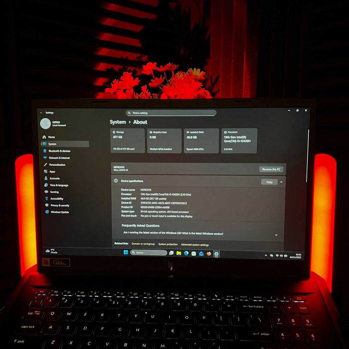 Acer Nitro V15 • RTX4050 • 64GB DDR5 5600MHz • i5-13420H Laptop Gaming