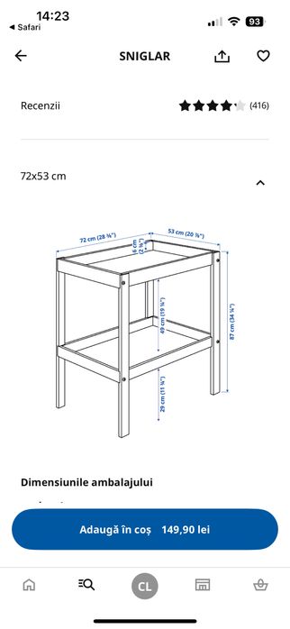 Vand de infasat ikea