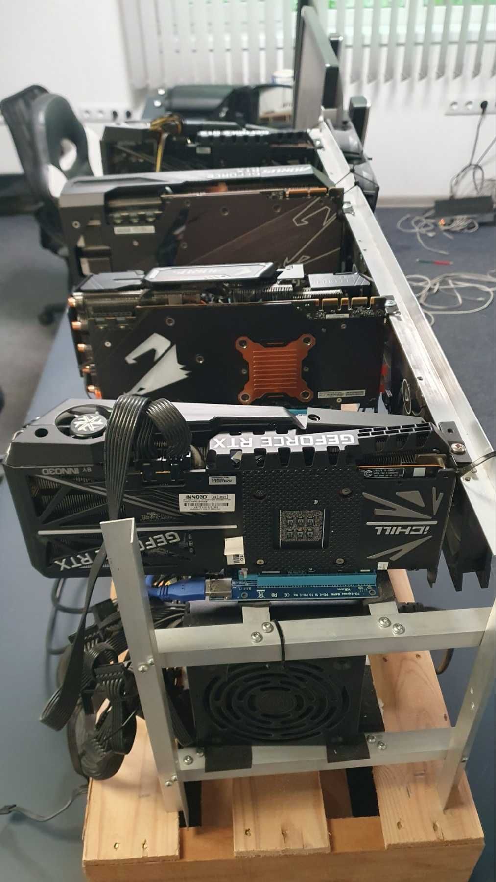 Mining Rig с RTX 3090 24GB + 2x RTX 3080 Ti 12GB + GTX 1080 Ti 11GB