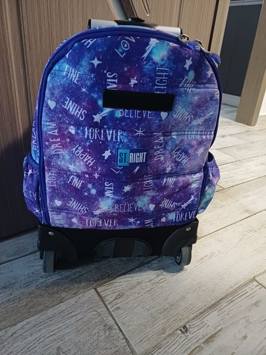 Ghiozdan tip troler St.Majewski St.Right Galaxy Girl, 3 compartimente,