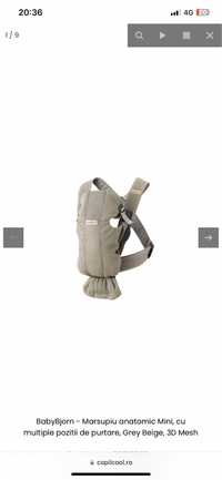 Marsupiu anatomic Mini BabyBjorn Airy mesh