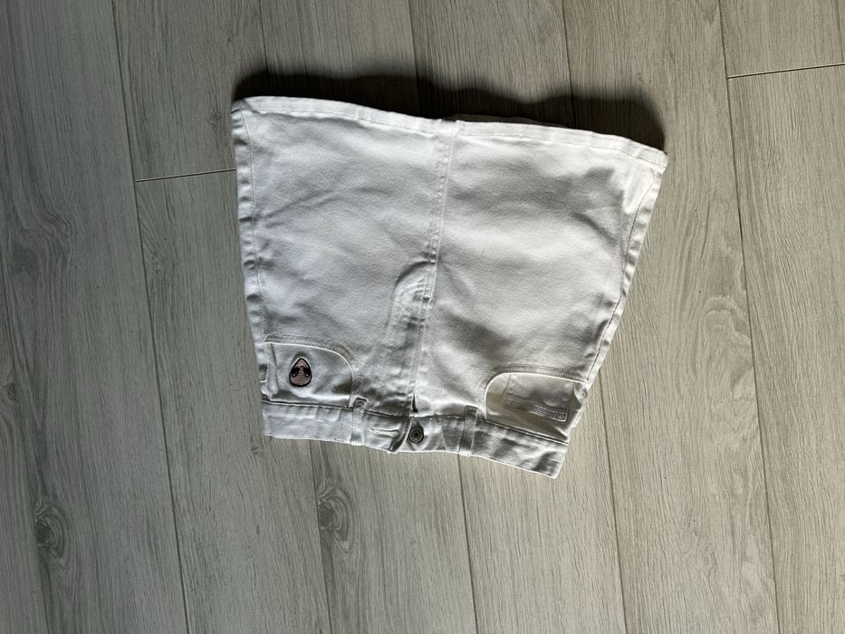 Fusta alba jeans pull& bear