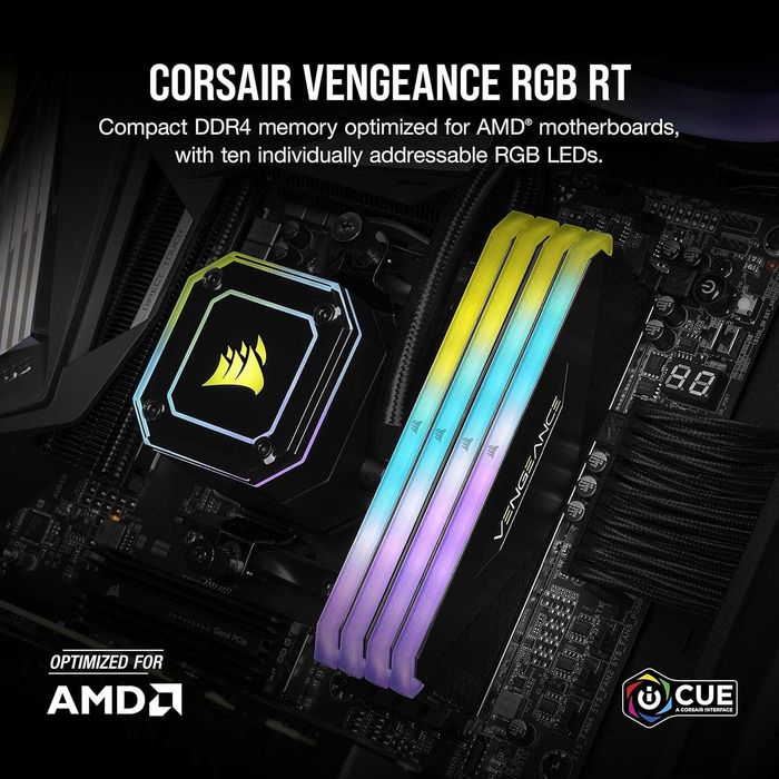 Рам памет Corsair Vengeance RGB RT Gunmetal 4x8GB 32GB DDR4 3200MHZ