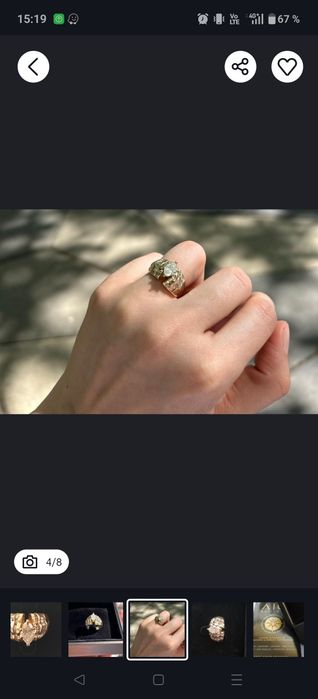 Inel designer cu diamante naturale 1.54Ct total /însoțit de certificat