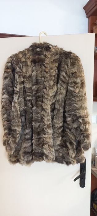 Къс кожух енот естествена кожа