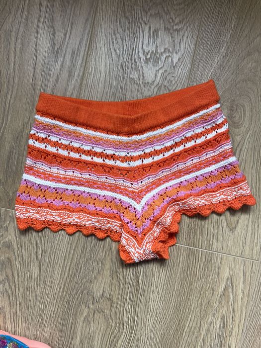 Pantaloni NOI H&M scurti crosetati 100% bumbac Marime XS