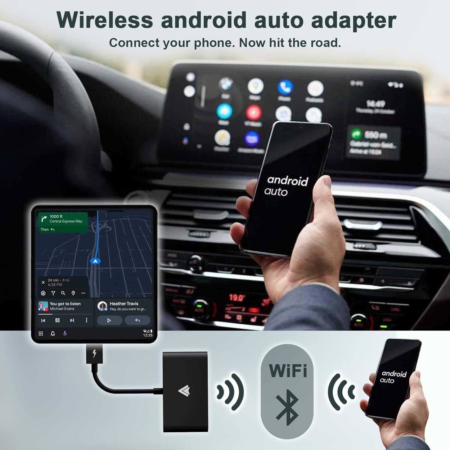 Android Auto безжичен адаптер wireless adapter