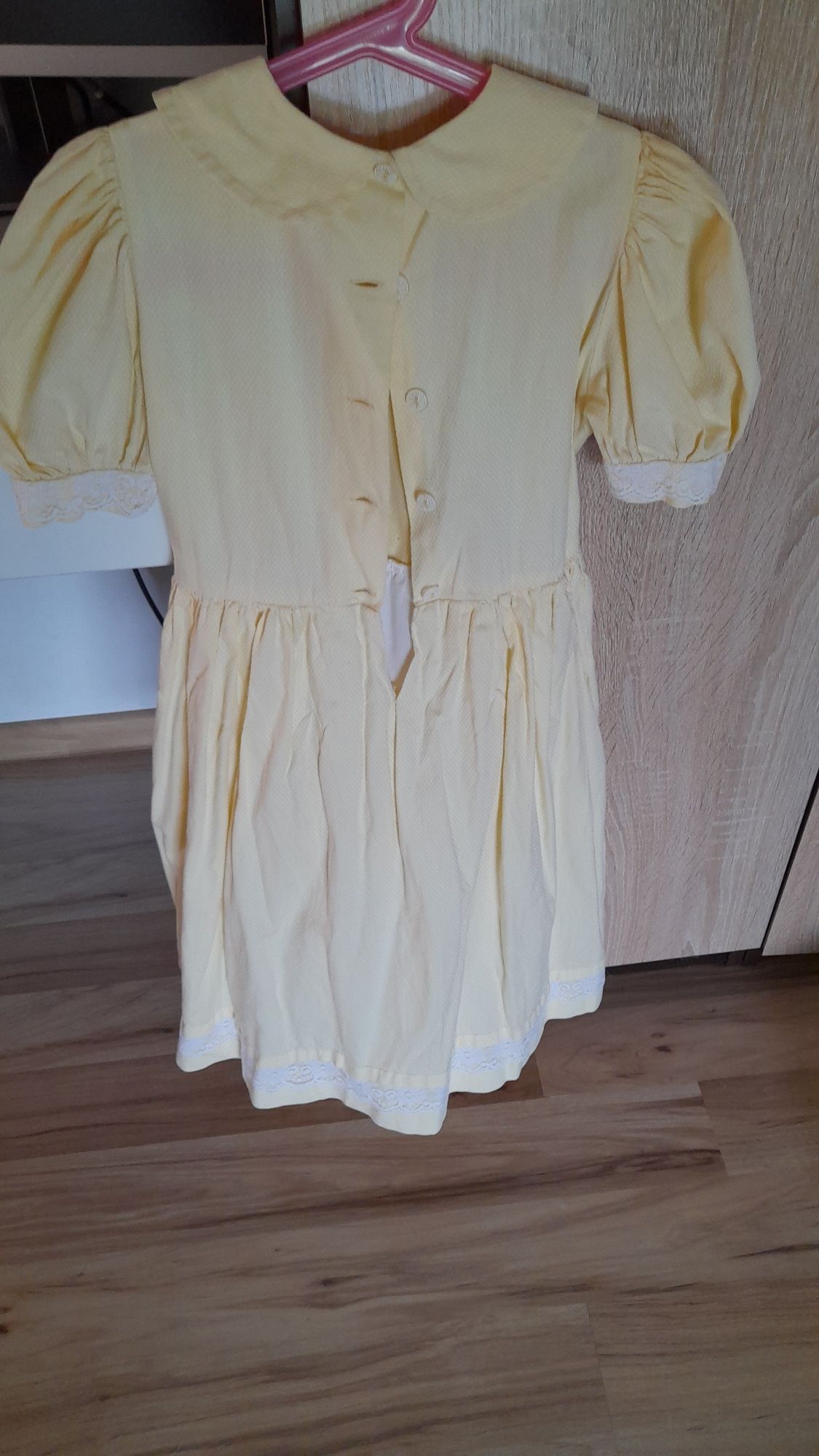 rochie fata fetita 6 7 ani impecabila galbena jupa rochita printesa