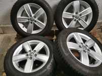 Jante Originale Vw Polo R 15 cu anvelope de iarna