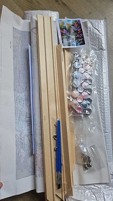 Tucocoo Комплекти за рисуване по номера с рамка с пейзаж и водопад