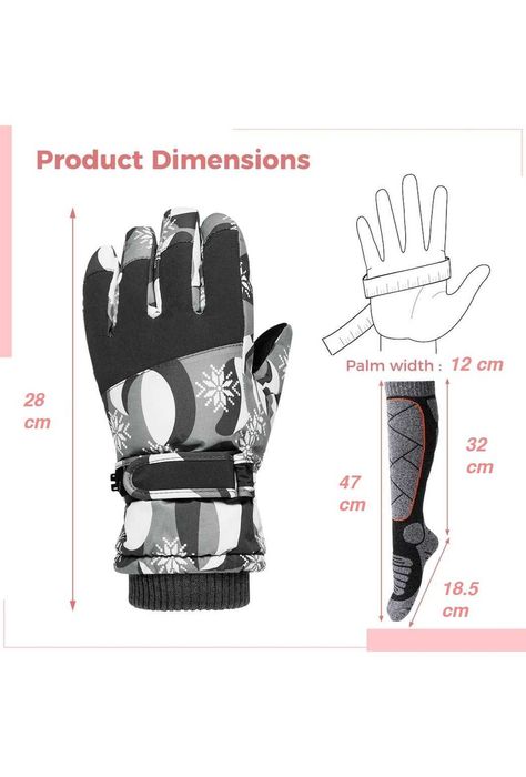 Set manusi si sosete Ski, Touchscreen, Dama, Roz, S/M, NOU