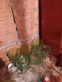 Set pahare verzi cristal