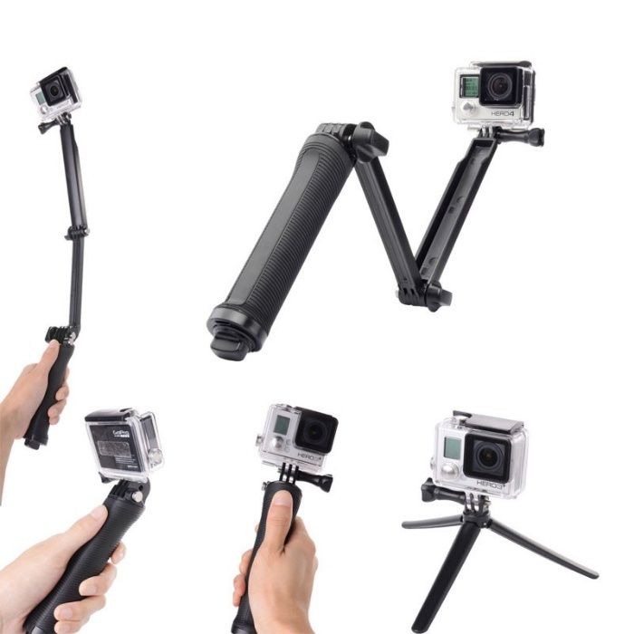 Monopied Selfie 3-Way Mount Tripod Arm Monopod for GoPro SJCAM SJ7000