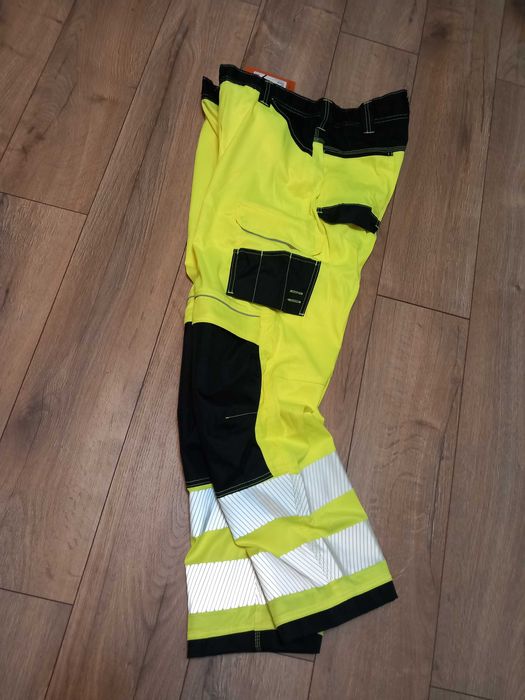Pantaloni lucru galben neon + cadou genunchiere