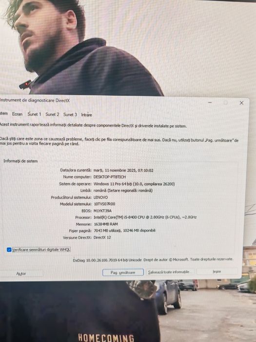 Unitate lenovo / intel core  i5 8400  / 16 gb ram 512 ssd M2 samsung