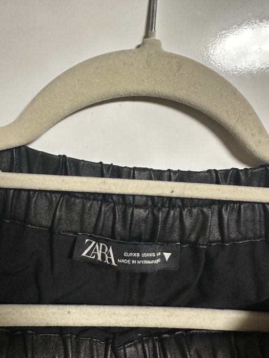 Кожен широк панталон ЗАРА / ZARA, размер ХС