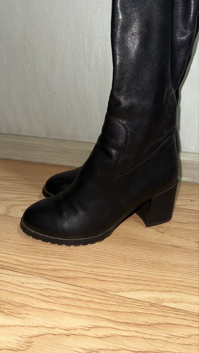 осенние сапоги на каблуке