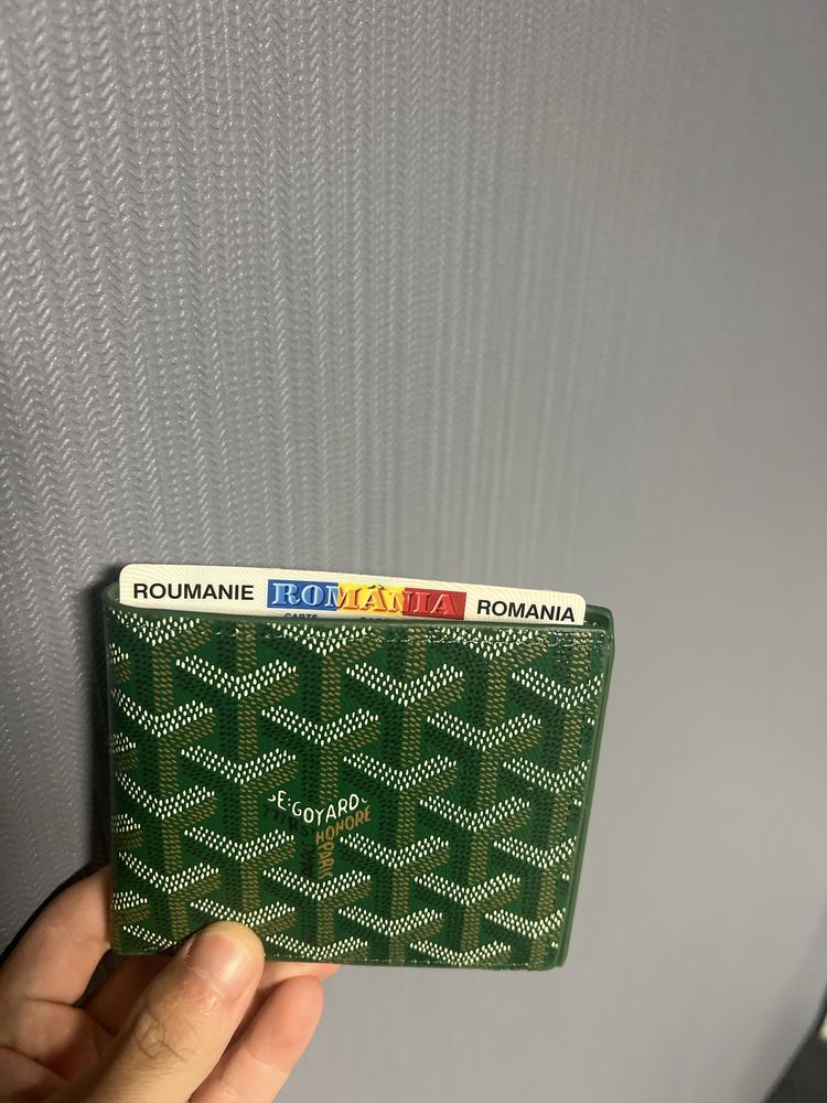 Portofel Goyard Verde Piele Premium / 2025