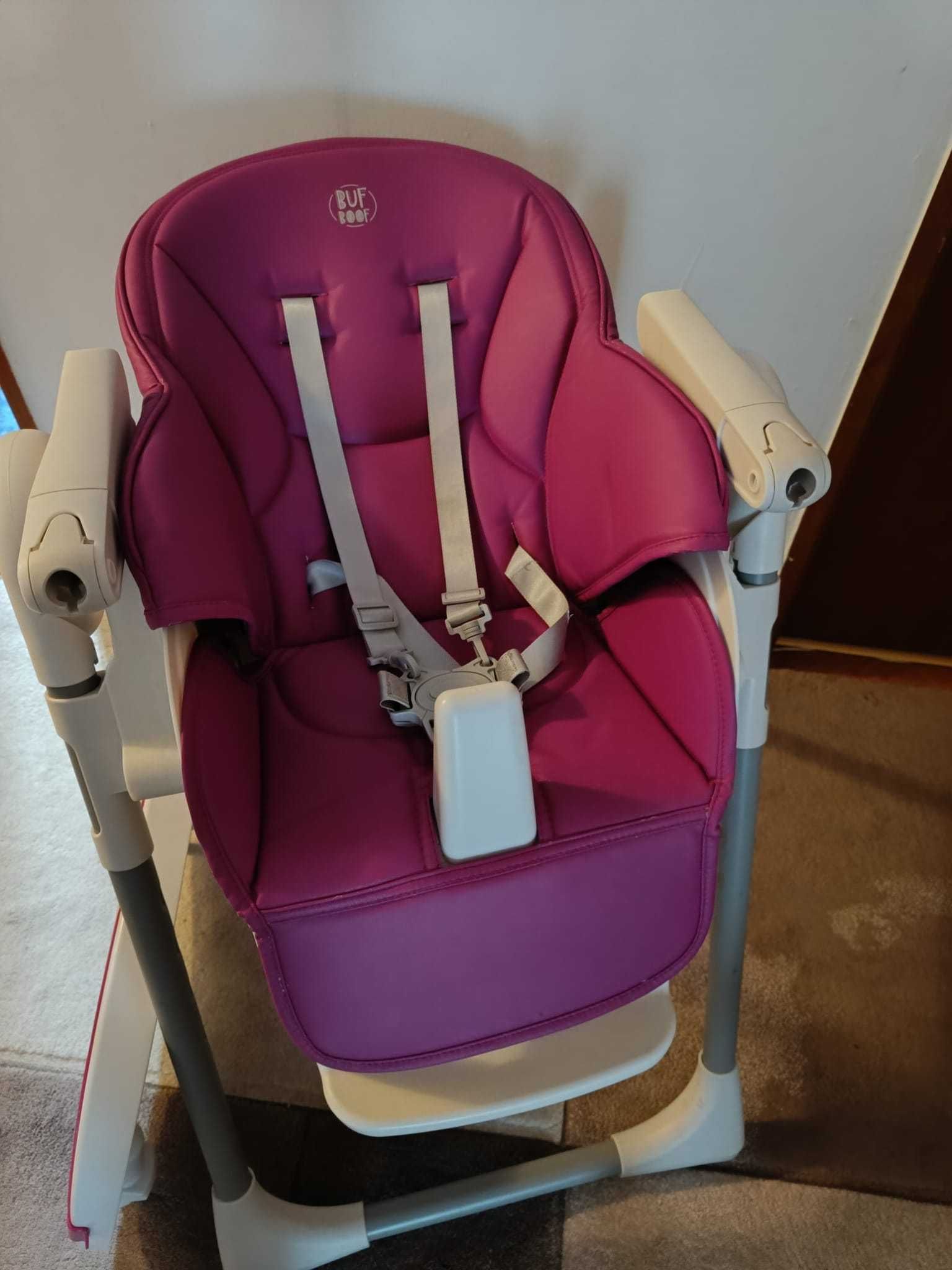 Scaun de masa copii roz X-6 BUF BOOF