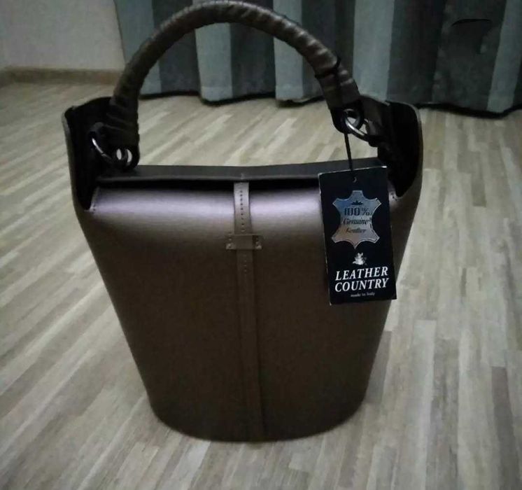 Новые кожаные сумка и ремень