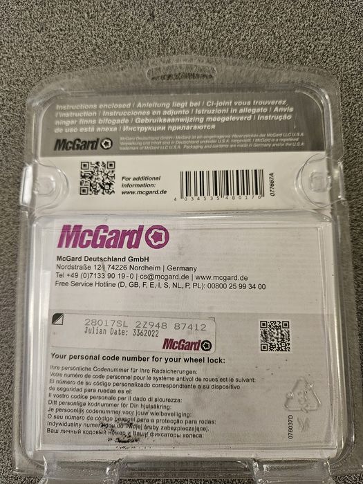 Секретни болтове McGard - М14х1.5 L45 A17 R- СФЕРА