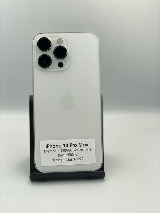 iPhone 14 Pro Max - 128gb memorie, 87% baterie, 1 an garantie