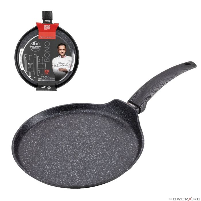Tigaie pentru oua si clatite din aluminiu cu strat antiaderent, 25 cm,