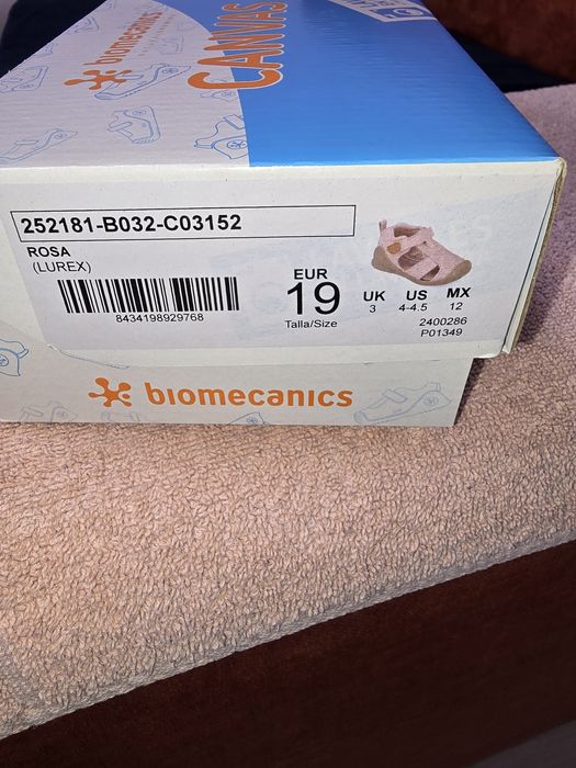 Marimea 19 Sandale copii fete din textil Biomecanics