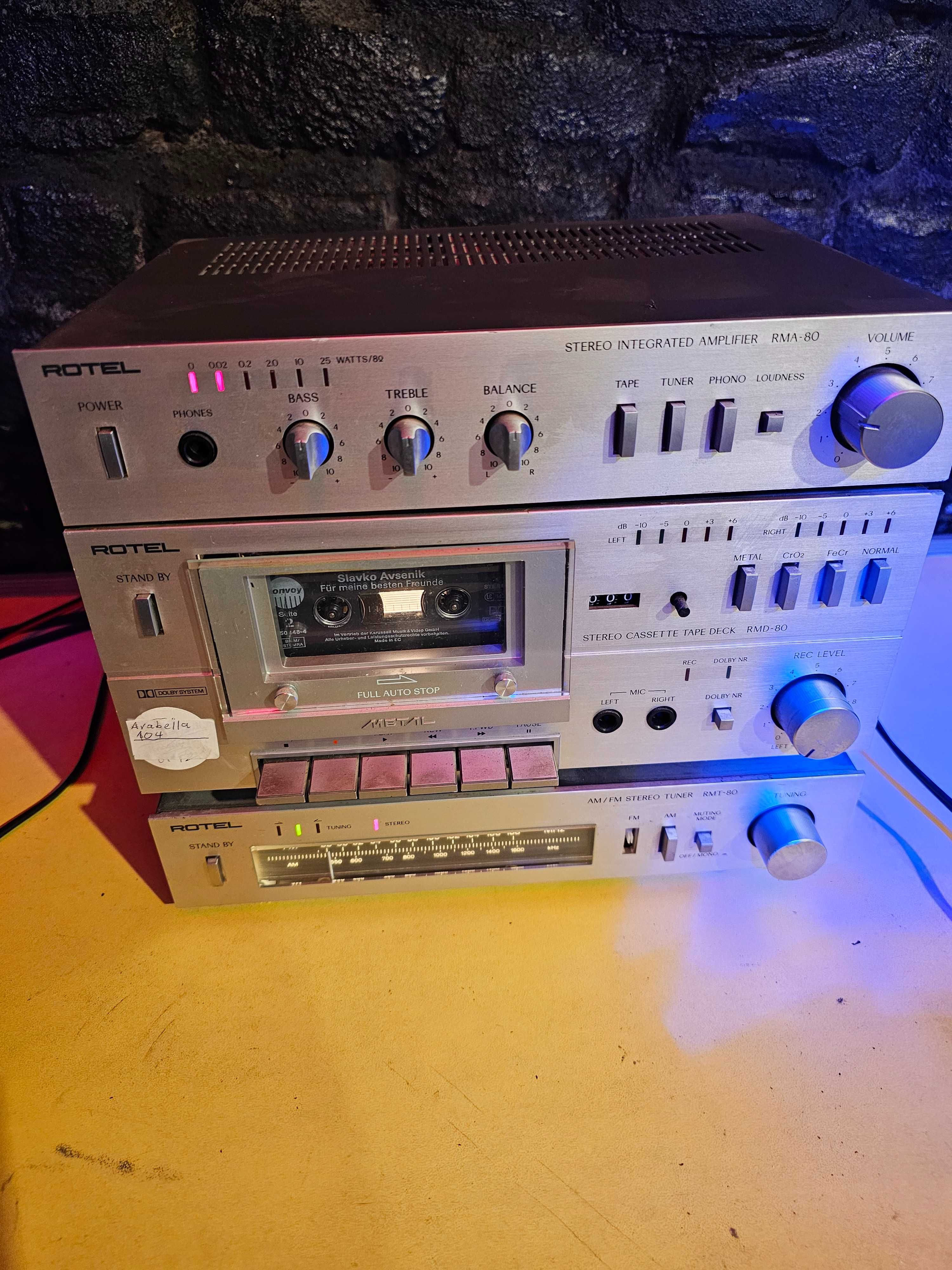 Statie linie Rotel RMA-80 Deck RMD-80 Tuner RMT-80 JAPAN