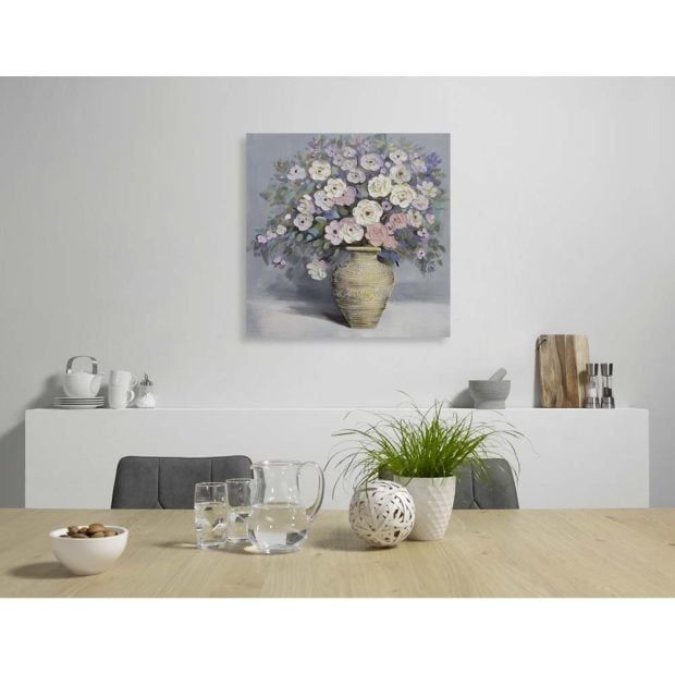 85х85см! Голяма картина "Цветя"