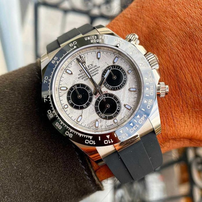 rolex daytona meteorite silver