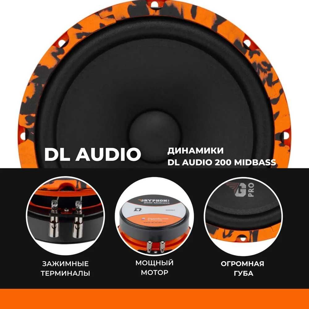 DL Audio среднечастотная АС Gryphon Pro 200 Midbass динамики