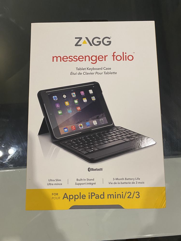 Кейс клавиатура за ipad mini 1,2 и 3 ipad mini 3 zagg messenger