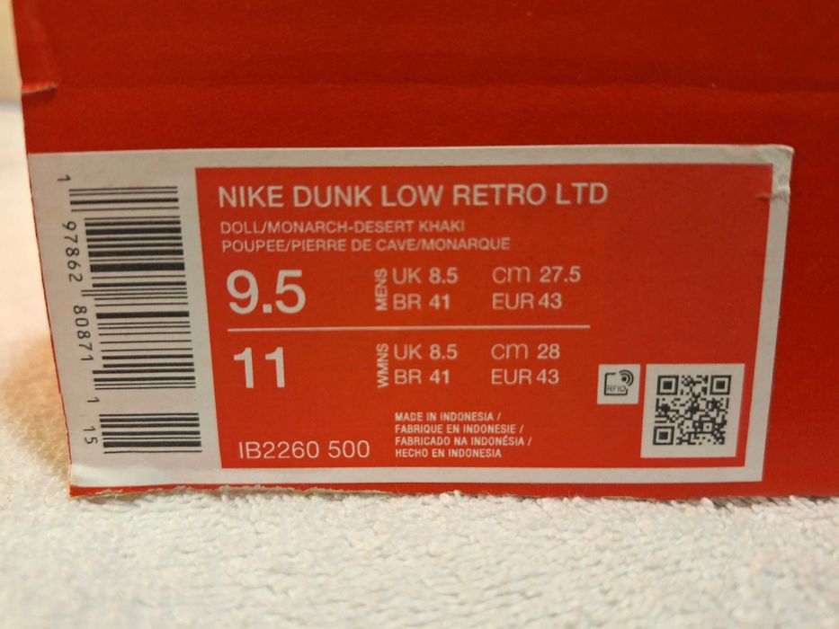 Чисто нови мъжки маратонки NIKE Dunk low Retro