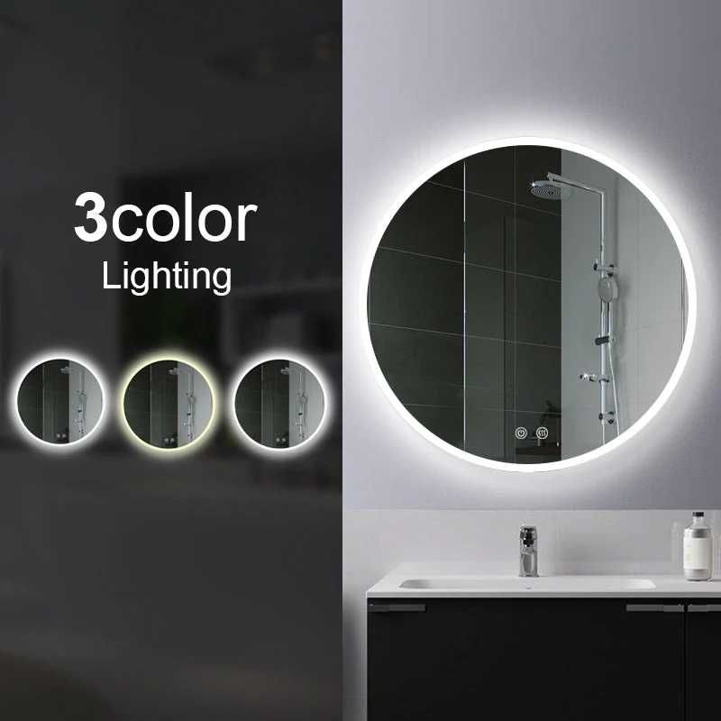NOU! Oglindă Baie LED, dezaburire, Touch, 3 tipuri de lumină, 70 cm