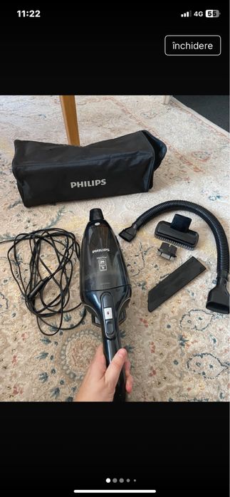 Aspirator Philips de mașină, 12 V+cadou