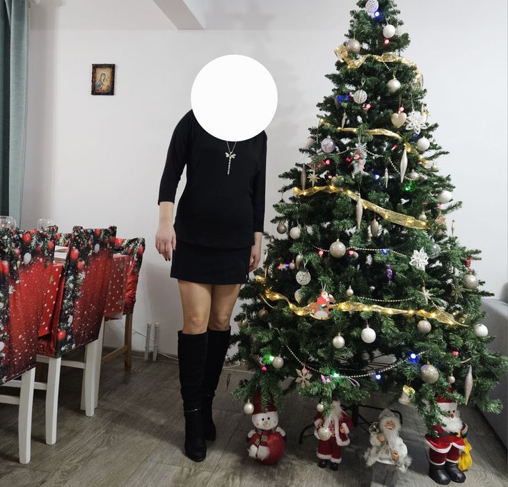 Brad de Craciun artificial cu suport fara podoabe