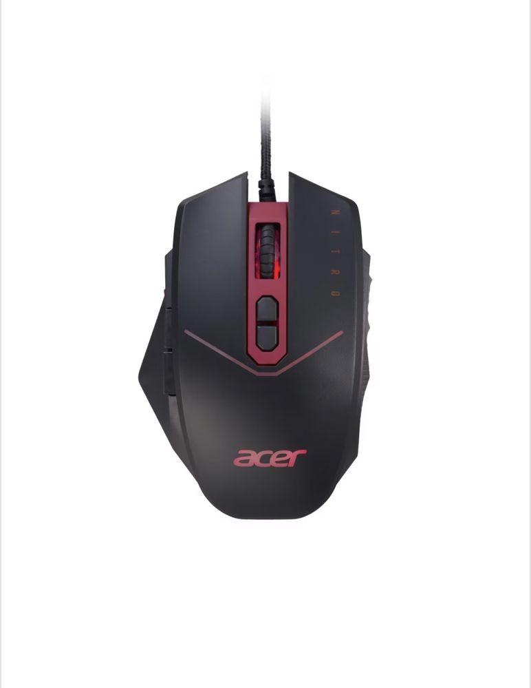 Гейминг мишка Acer - Nitro, оптична, черна/червена