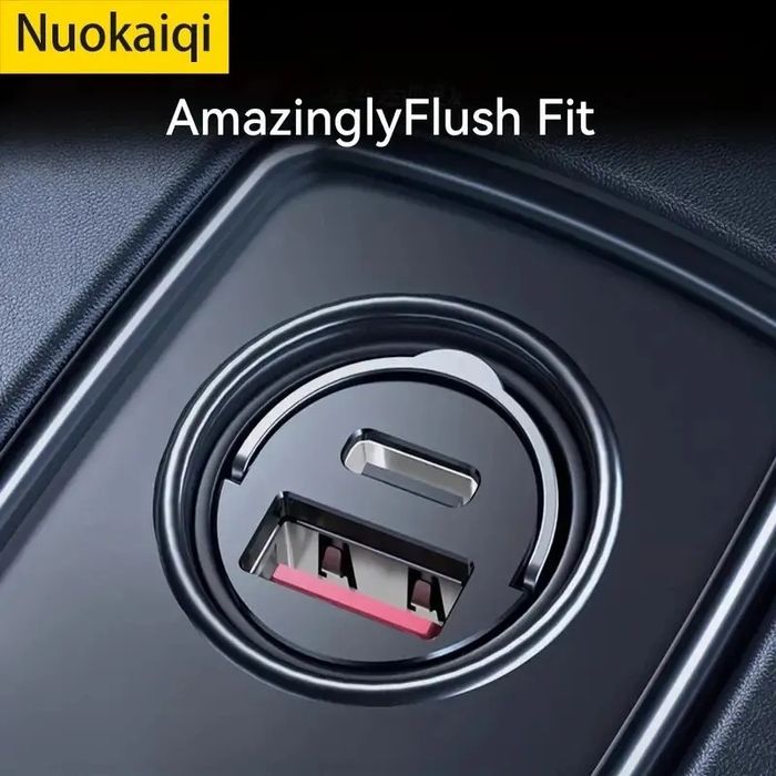 Incarcator Auto Mini 66w, 2 intrari, negru